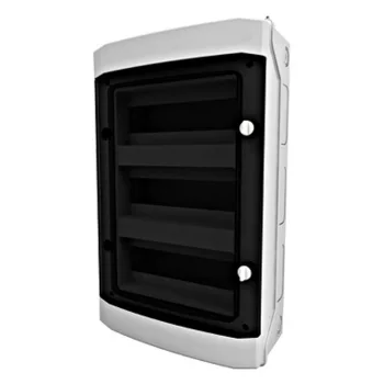   SCHRACK BK080204 Falonkívüli kiselosztó 3 soros, 36KE, átlátszó ajtó, IP65