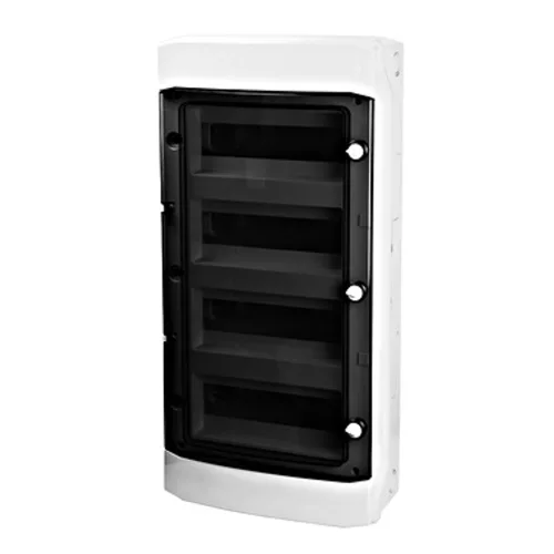 SCHRACK BK080205 Falonkívüli kiselosztó 4 soros, 48KE, átlátszó ajtó, IP65