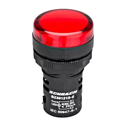 SCHRACK BZ501210-B Kompakt jelzőlámpa, LED, 24VAC/DC piros