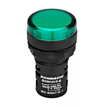 SCHRACK BZ501213-B Kompakt jelzőlámpa, LED, 24VAC/DC zöld