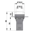SCHRACK BZ501213-B Kompakt jelzőlámpa, LED, 24VAC/DC zöld