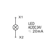 SCHRACK BZ501213-B Kompakt jelzőlámpa, LED, 24VAC/DC zöld