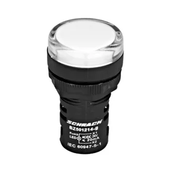   SCHRACK BZ501214-B Kompakt jelzőlámpa, LED, 24VAC/DC fehér
