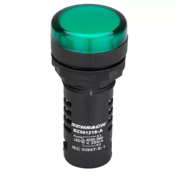   SCHRACK BZ501218-B Kompakt jelzőlámpa, LED, 230V AC/DC, zöld