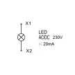 SCHRACK BZ501218-B Kompakt jelzőlámpa, LED, 230V AC/DC, zöld
