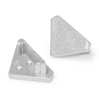TOPMET D3980040 LED profil QUARTER10 végzáró szett, ezüst (2db/cs)