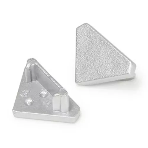 TOPMET D3980040 LED profil QUARTER10 végzáró szett, ezüst (2db/cs)