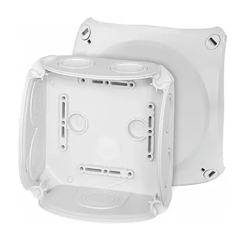 HENSEL DK0600GZ Kötődoboz falonkívüli 130mmx 130mmx 77mm szürke műanyag IP66