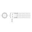 GEWISS DX15832X Lépésálló gégecső duplafalú 32mm lila 50m/tekercs