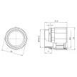 GEWISS DX43216 MÜII 16 - Kötődobozhoz M16x1,5 tömszelence IP67 csőadapter