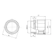 GEWISS DX43225 MÜII 25 - Kötődobozhoz M25x1,5 tömszelence IP67 csőadapter