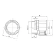 GEWISS MÜII 50 - Kötődobozhoz M50x1,5 tömszelence IP67 csőadapter - DX43250