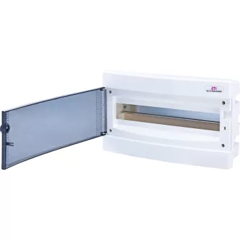   ETI ECM18PT DIDO-E 1x18 elosztó szekrény, süllyesztett, átlátszó ajtóval 1101018