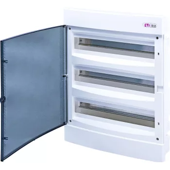   ETI ECM 3x18PT DIDO-E 3x18 modulos elosztó szekrény, süllyesztett, átlátszó ajtóval 1101047