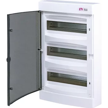  ETI ECT36PT DIDO-E 3x12 modulos elosztó szekrény, falra szerelhető, átlátszó ajtóval 1101004