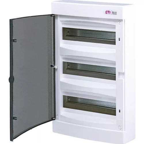 ETI ECT36PT DIDO-E 3x12 modulos elosztó szekrény, falra szerelhető, átlátszó ajtóval 1101004