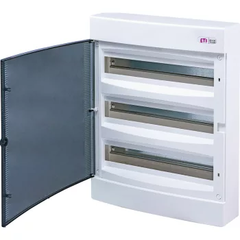 ETI ECT 3x18PT DIDO-E 3x18 modulos elosztó szekrény, falra szerelhető, átlátszó ajtóval 1101040