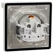 SCHNEIDER EPH3100321 Asfora Aljzat, gyermekvédelemmel, csapfedeles - IP44, fehér 2P+F