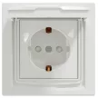 SCHNEIDER EPH3100321 Asfora Aljzat, gyermekvédelemmel, csapfedeles - IP44, fehér 2P+F