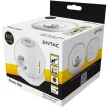 ENTAC ESC1.5G3-USB-GLOBE Gömb elosztó 3 foglalattal, 2x2,1A USB-vel, kapcsolóval, 1,5m vezetékk