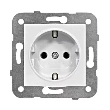 SCHRACK EV101001 Dugaszolóaljzat, rugós csatlakozás, fehér