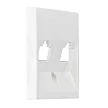 SCHRACK Fedlap 2xRJ45 Toolless Line aljzatmodulhoz, fehér - EV104004