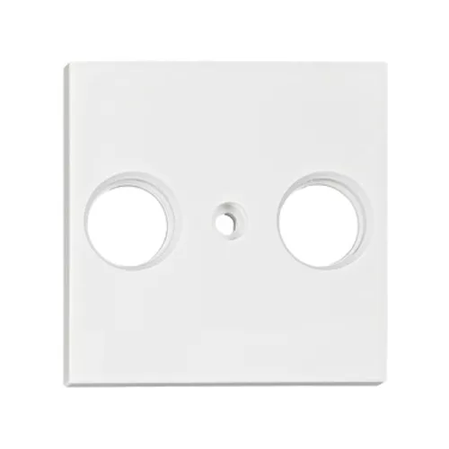 SCHRACK Fedlap TV antenna csatlakozóhoz, 2 nyílás, fehér - EV104009