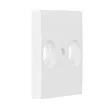SCHRACK Fedlap TV antenna csatlakozóhoz, 2 nyílás, fehér - EV104009