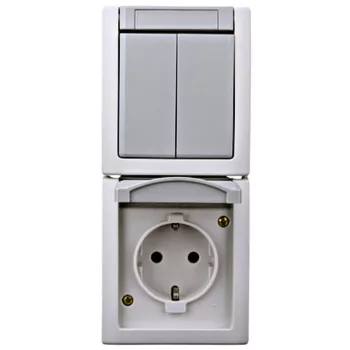   SCHRACK EV211004 Falon kívüli csillárkapcsoló és dugaljzat, rugós IP54