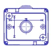 GEWISS Szerelvénydoboz system falonkívüli csapfedeles 3 MODUL, IP55 99x82x65mm - GW27043