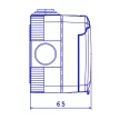 GEWISS Szerelvénydoboz system falonkívüli csapfedeles 3 MODUL, IP55 99x82x65mm - GW27043