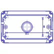 GEWISS Szerelvénydoboz SYSTEM 4modul IP55 132x82x65mm - GW27044