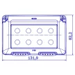 GEWISS Szerelvénydoboz SYSTEM 4modul IP55 132x82x65mm - GW27044