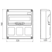 GEWISS GW68005N Kombinációs doboz 12mod. 3 dughely IP65