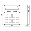 GEWISS GW68013N Elosztó doboz IP55 18+2modul 8 fészek
