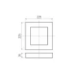 GREENLUX LED90 FENIX-S White 18W WW SQUARE 2800K melegfehér LED lámpatest - GXDW034