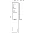 HENSEL HB3000FE-U 1/3F mérőszekrény 1xM63A földkábeles álló 1-szintes 1-mérőhely szerelőlappal