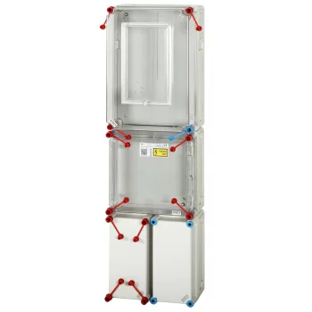 HENSEL HB3008F-U 1/3F Mérőszekrény 1xM80A földkábeles 1-szintes 1-mérőhely 1M szerelőlappal