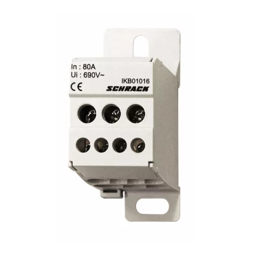 SCHRACK IKB01016 Csatlakozó blokk, 1 pólusú, be 1x16mm2, ki 4x6+2x16mm2