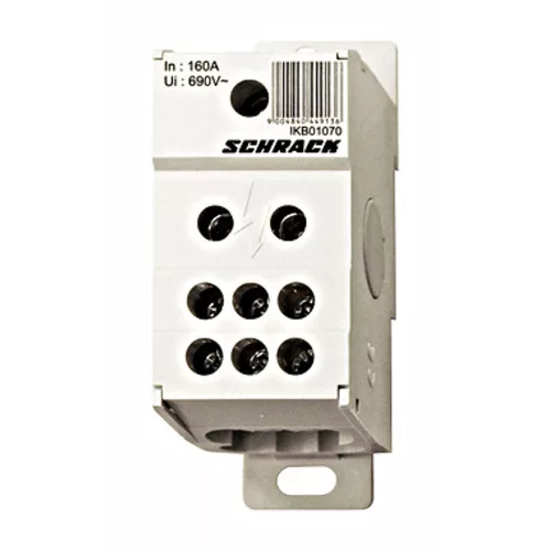 SCHRACK IKB01070 Csatlakozó blokk, 1 p. 160A, be 1x70mm, ki 6x16mm