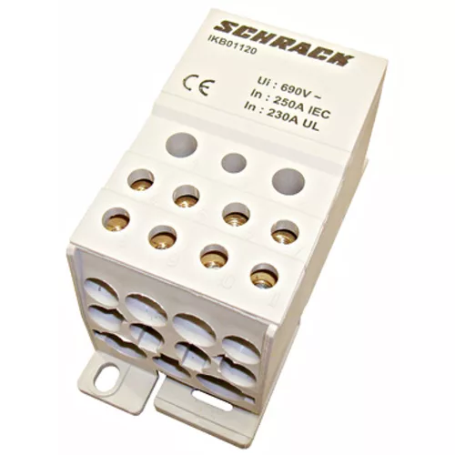 SCHRACK IKB01120 Csatlakozó blokk, 1p.250A, be 1x120mm, ki 4x10+5x16+2x35mm