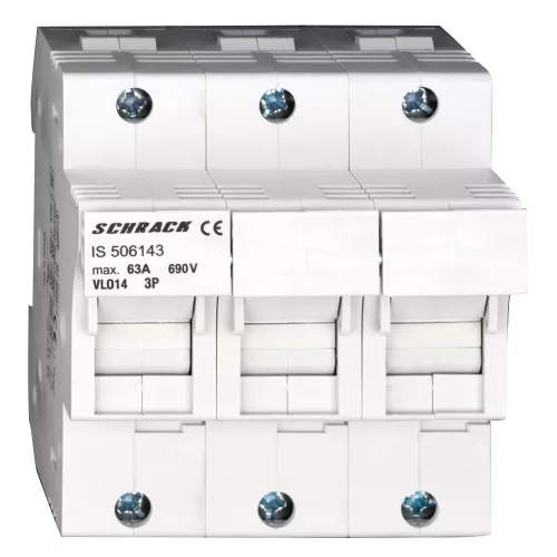 SCHRACK IS506143 Biztosítós szakaszoló kapcsoló, 14x51mm, 3 pólusú