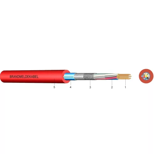 JE-H(ST)H E30-E90 4x2x0,8 225V Piros kábel