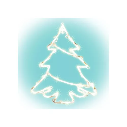 SOMOGYI KID 502 B/WW fenyőfa ablakdísz, 35 db melegfehér LED, 3 funkció, kapcsolható
