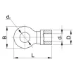 TRACON KSZ6 Szigetelt szemes saru 2,5mm2 M6 kék 50db/csomag