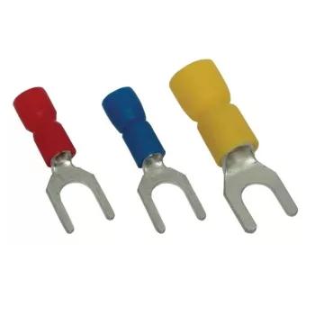 TRACON KV4 Szigetelt villás saru 2,5mm2 M4 kék 50db/csomag