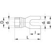TRACON KV4 Szigetelt villás saru 2,5mm2 M4 kék 50db/csomag