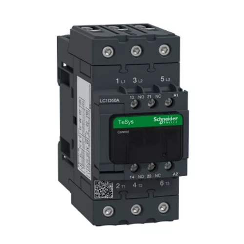 SCHNEIDER LC1-D50AP5 Mágneskapcsoló 3P 22kW/20A 230VAC everlink csatl. Sé.:1Z+1NY - LC1D50AP5