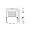 SCHRACK LITP0041 Capri LED Basic fényvető/reflektor 200W 24000lm 4000K IP65 fekete