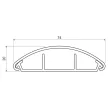 KOPOS LO75LD Taposócsatorna szürke 74x18mm